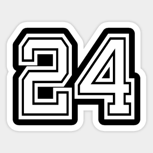 Numbers 24 for a sports team, group, or community Sticker